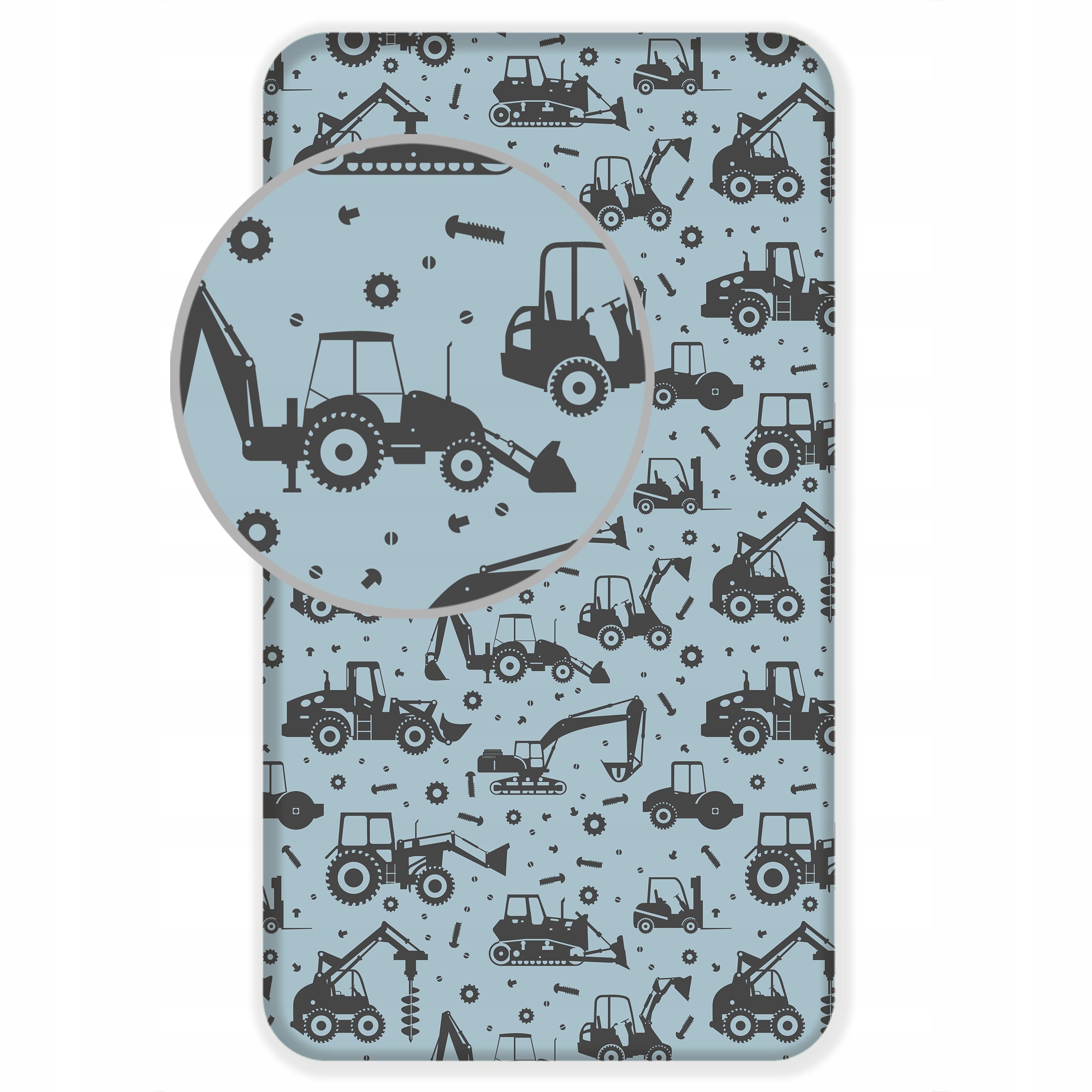 

Prześcieradło z gumką Traktor 90x200 cm Maszyny