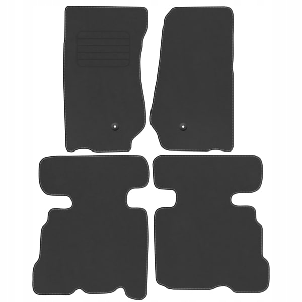 Jeep Wrangler Jk 4D Velurové koberce Comfort Grafit