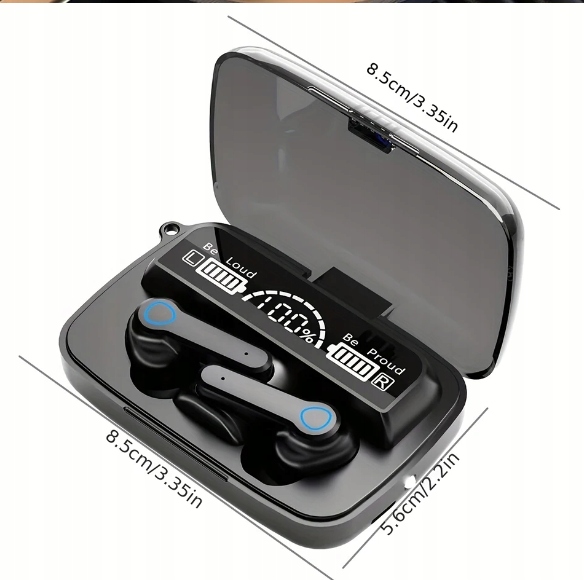 SŁUCHAWKI BEZPRZEWODOWE DOUSZNE SPORTOWE GAMINGOWE DOKANAŁOWE BLUETOOTH TWS Model M19