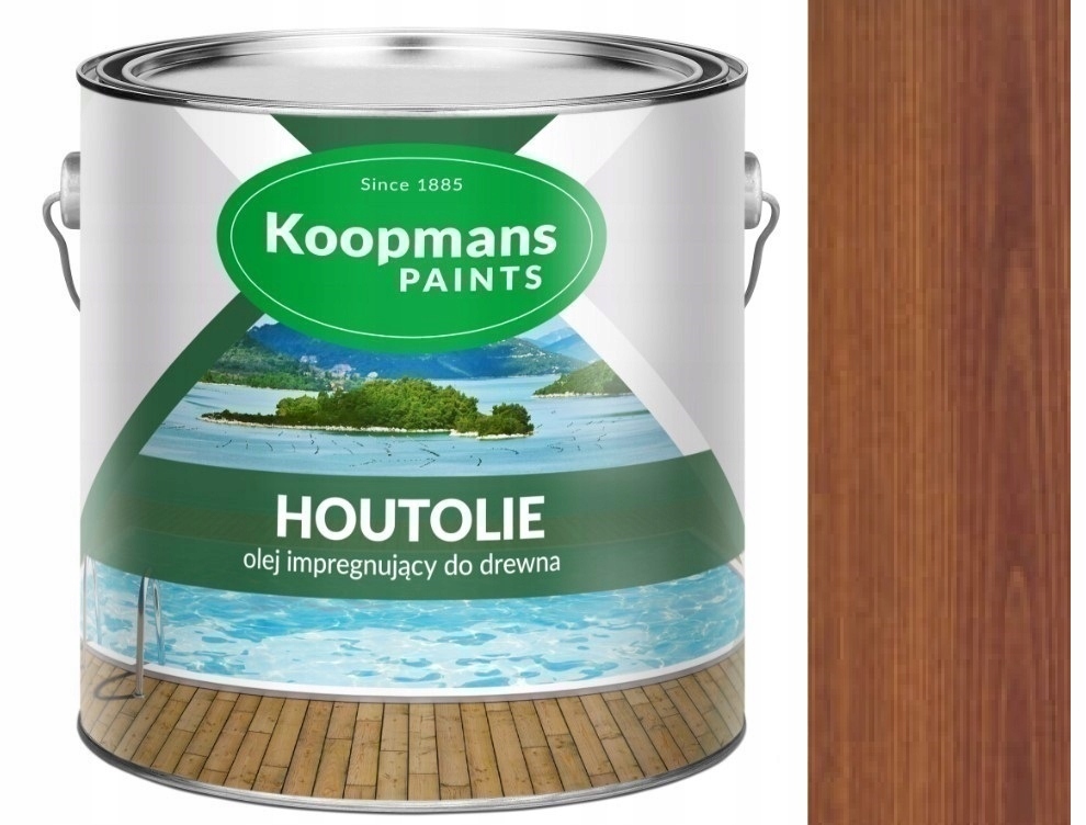 Koopmans Houtolie Uv 2,5L Olej Impregnujący Do Drewna 111 Teak Naturalny