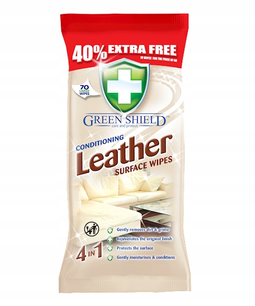 

Green Leather 4in1 Chusteczki do Skóry 70szt Uk
