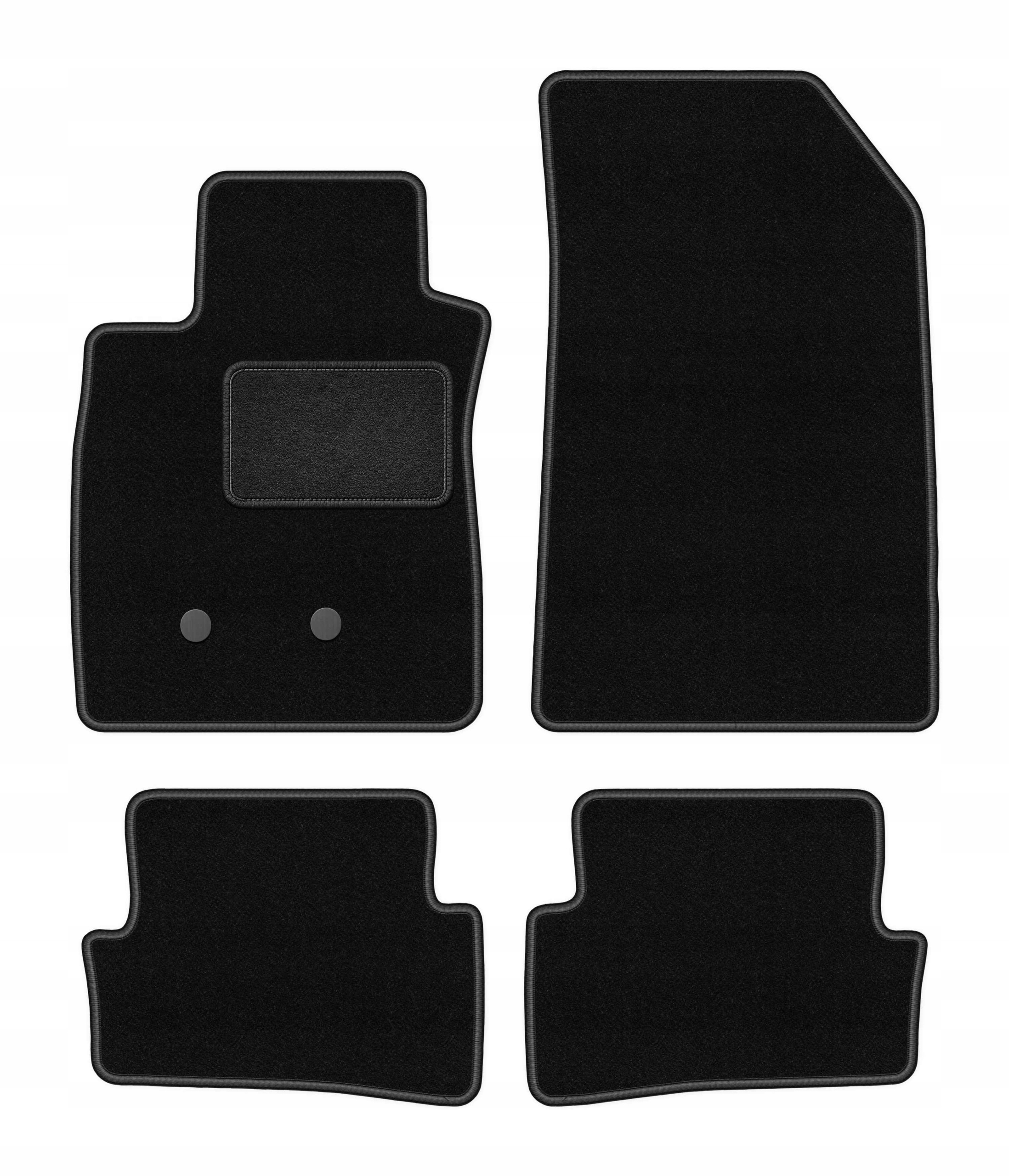 Dywaniki welurowe do Renault Clio III 2005-2012 komplet Lux czarne 4 szt.