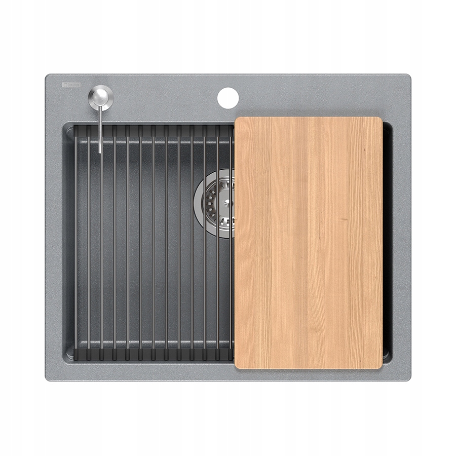 Quadron Drez Kurt 110 Kuchynský drez Granit Sivý Sada 59,5 x 50 cm