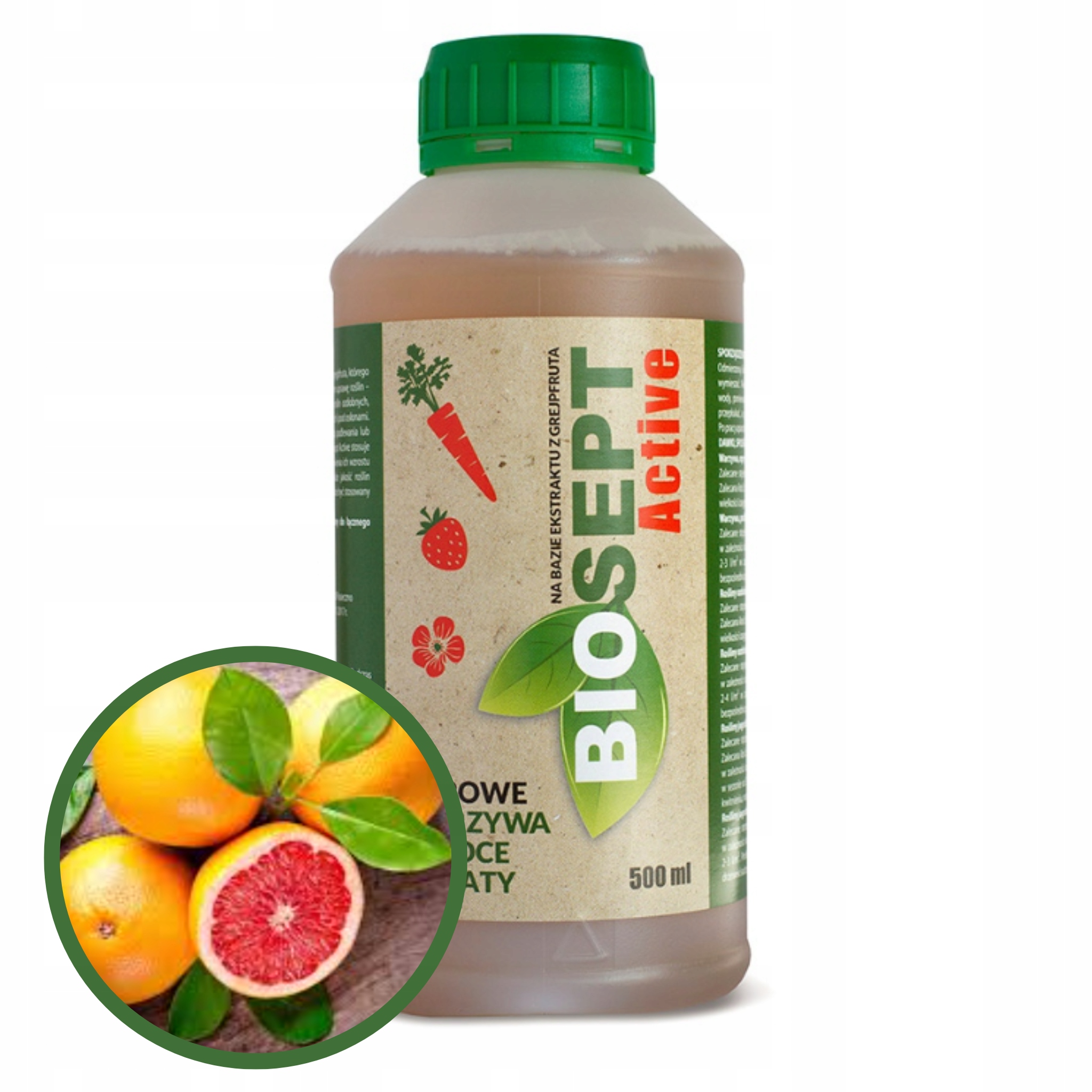 Biosept Active 500ml Wyciąg z Grejfruta Ekologiczny Stymulator