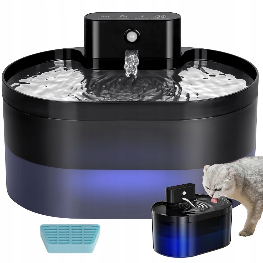 Levně Bezdrátová Fontána Pro Zvířata Automatická Napáječka 2,2 L Pro Kočky Psa