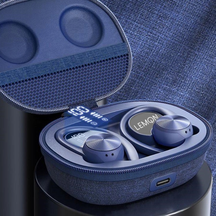 SPORTOWE SŁUCHAWKI BEZPRZEWODOWE BLUETOOTH DOUSZNE POWERBANK TWS LEMON Marka LEMON