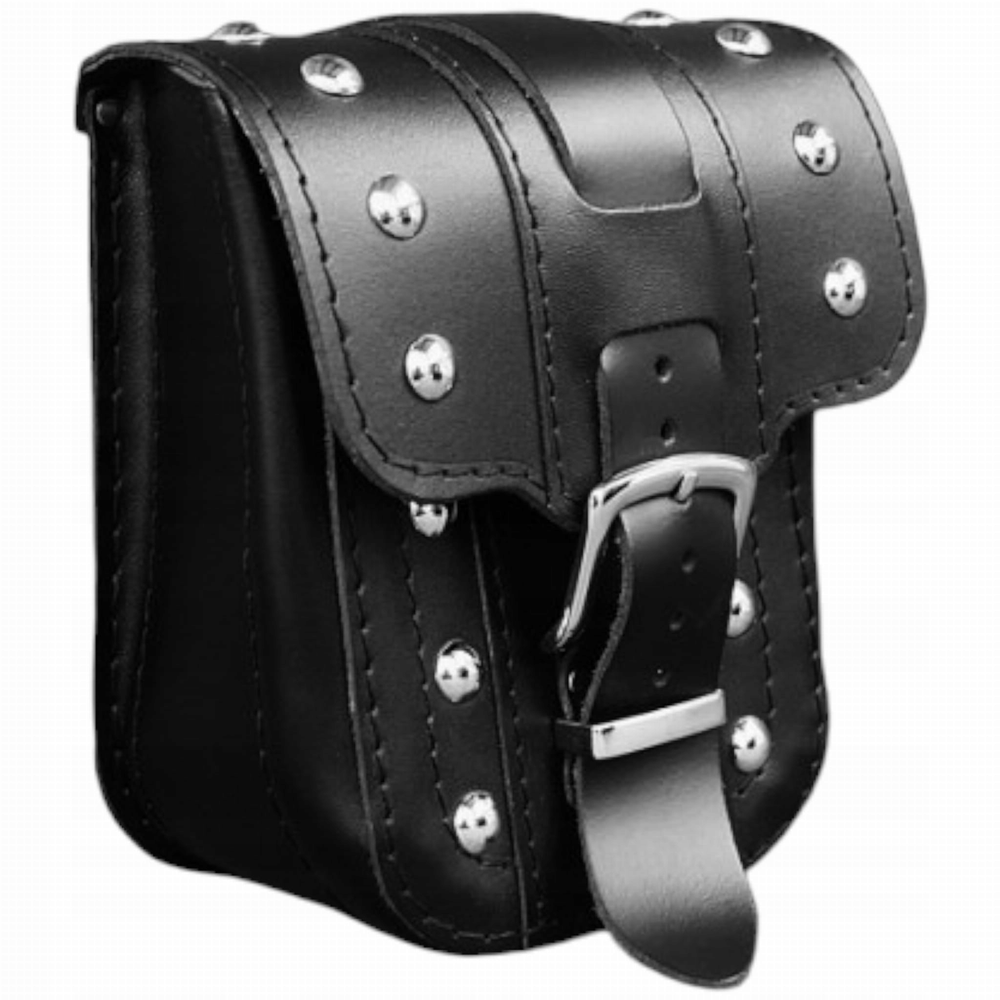 Kožená taška na motocyklový kufr Černá kapsa s cvočky