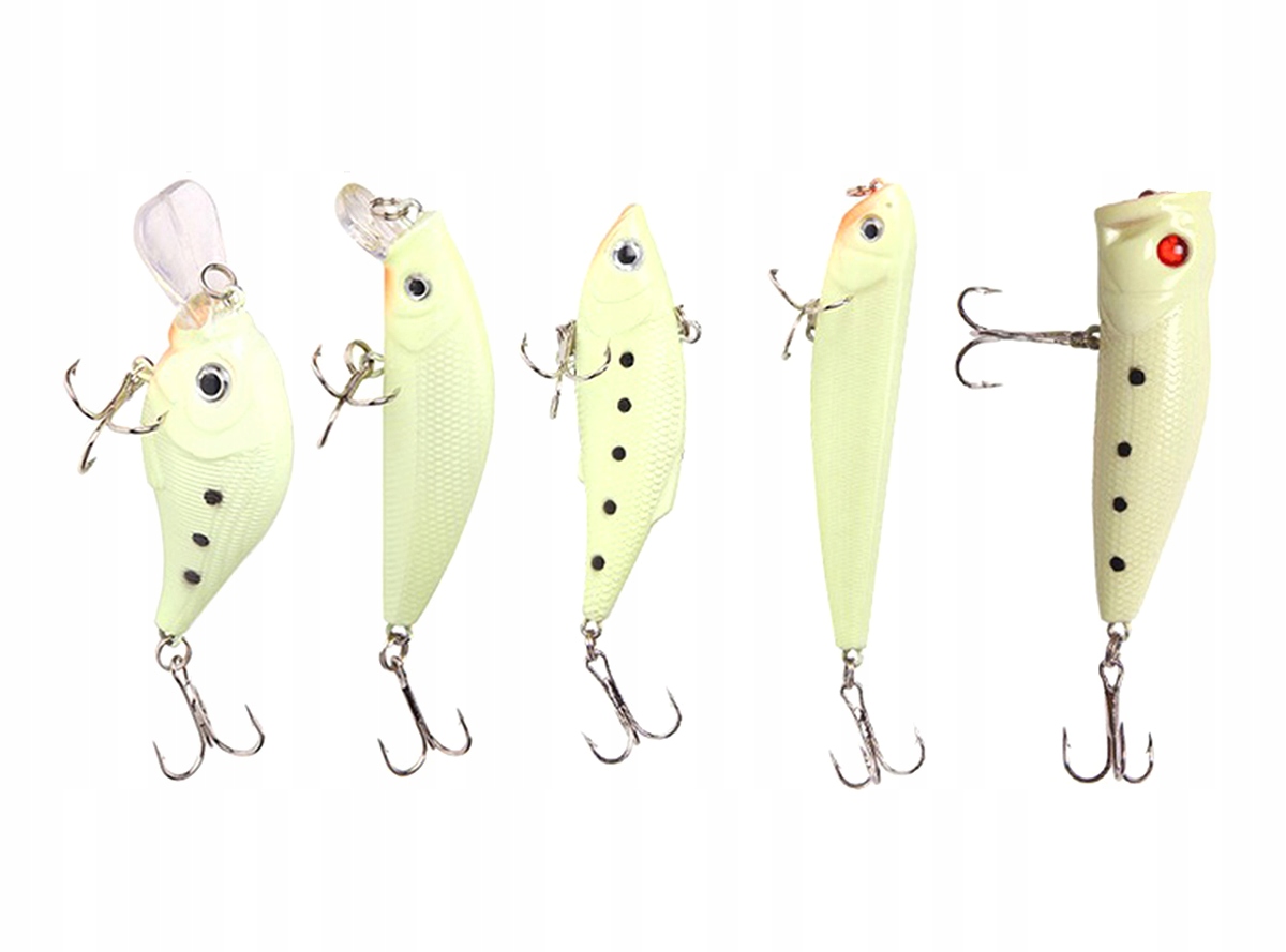 

AG103C Woblery Zestaw Woblerów 9CM x5 Świecące