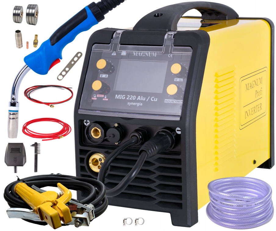 SPAWARKA MIGOMAT MAGNUM MIG 220 ALU LCD SYNERGIA MMA TIG LIFT LUTOSPAWANIE