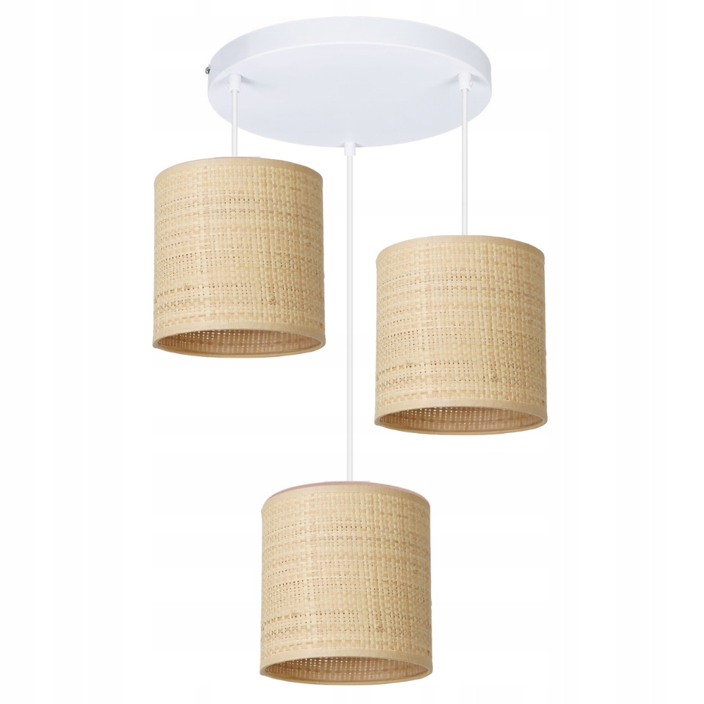 

Lampa Wisząca Talerz Abażur Ratan Okrągła Tuba 15