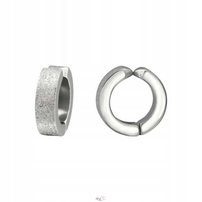 

Kolczyki stalowe Fake kółka 1,2 cm efekt piasku