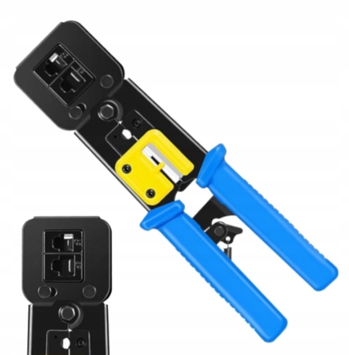Zaciskarka Przelotowych Wtyków Modularnych RJ45 8p8c RJ12 6p6c RJ11 6p4c
