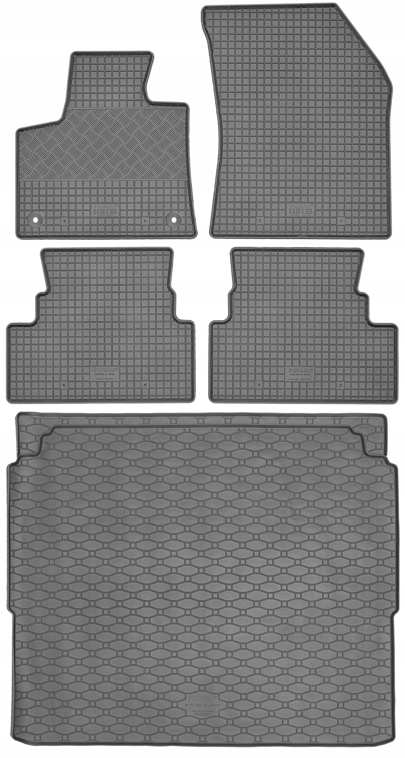 Peugeot 3008 II Crossover od roku 11.2016 Sada Koberce batožinový priestor