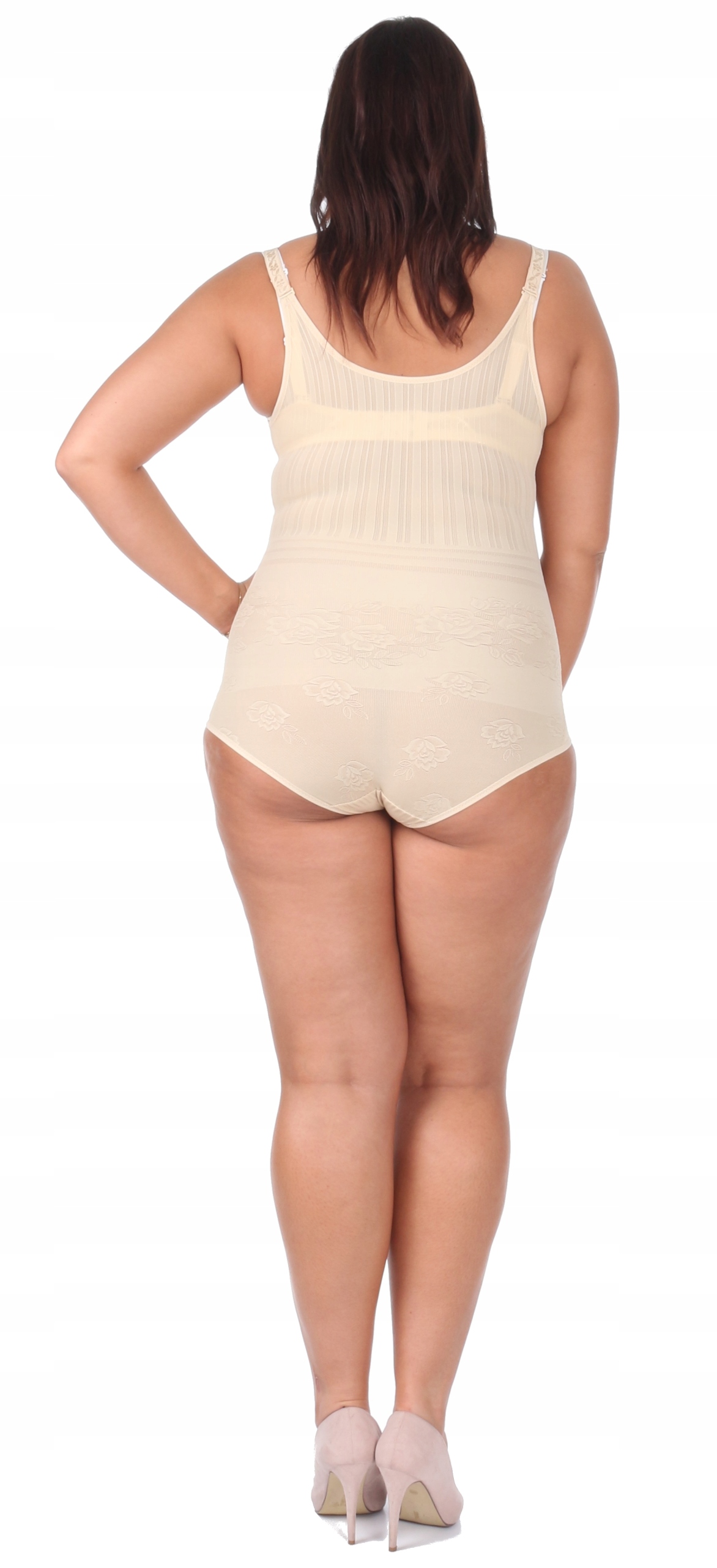 BODY mocno WYSZCZUPLAJĄCE gorset PLUS SIZE majtki Kolor beżowy