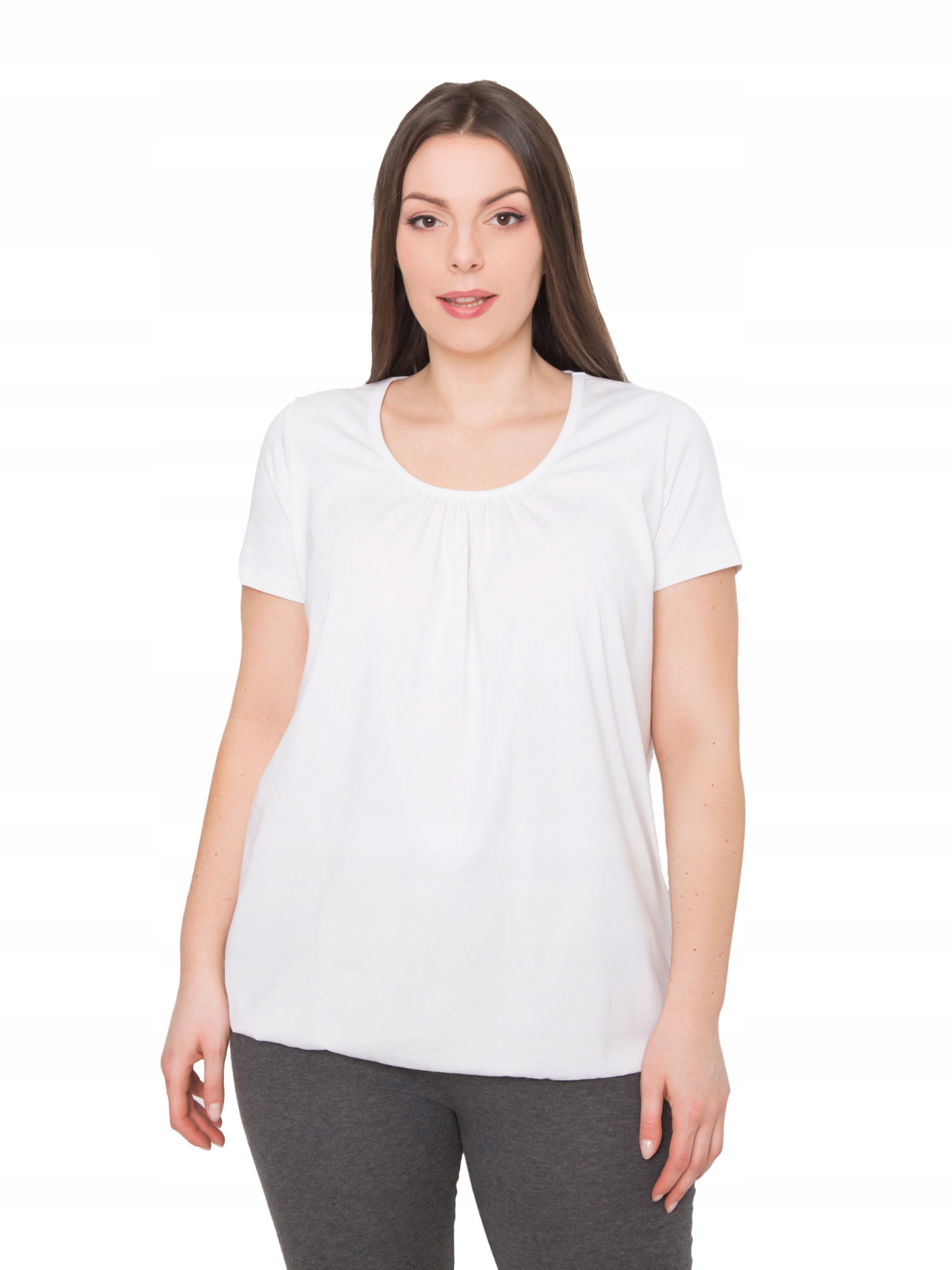 

Klasyczna Bluzka Damska krótki rękaw Plus Size 3XL