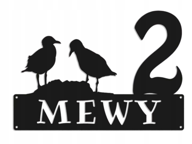 Číslo Na Dom 60 cm Tabuľa Adresa Ocel 2 mm ul. Mewy