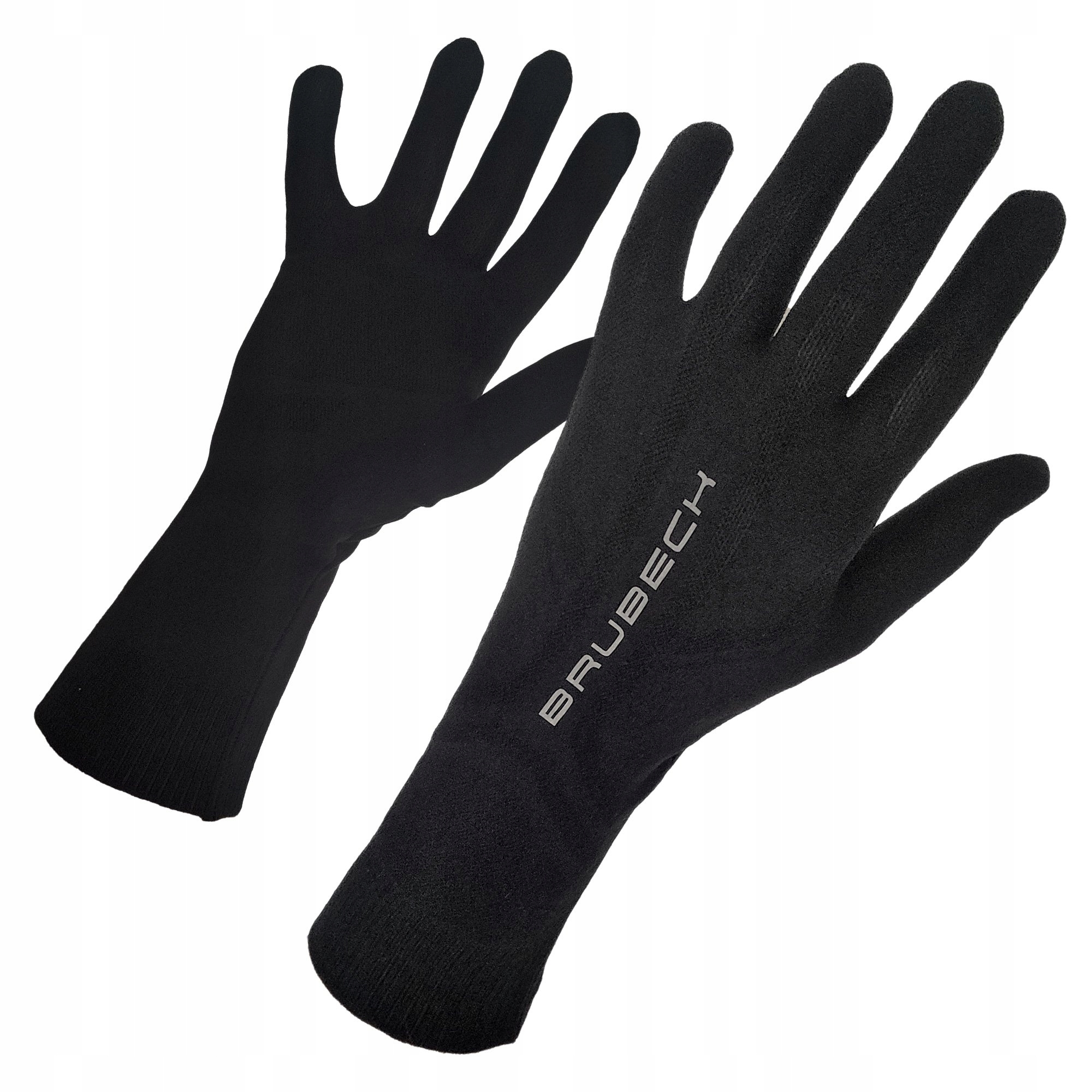 Rękawiczki termoaktywne rowerowe Brubeck Wełna Merino pięciopalczaste L/XL
