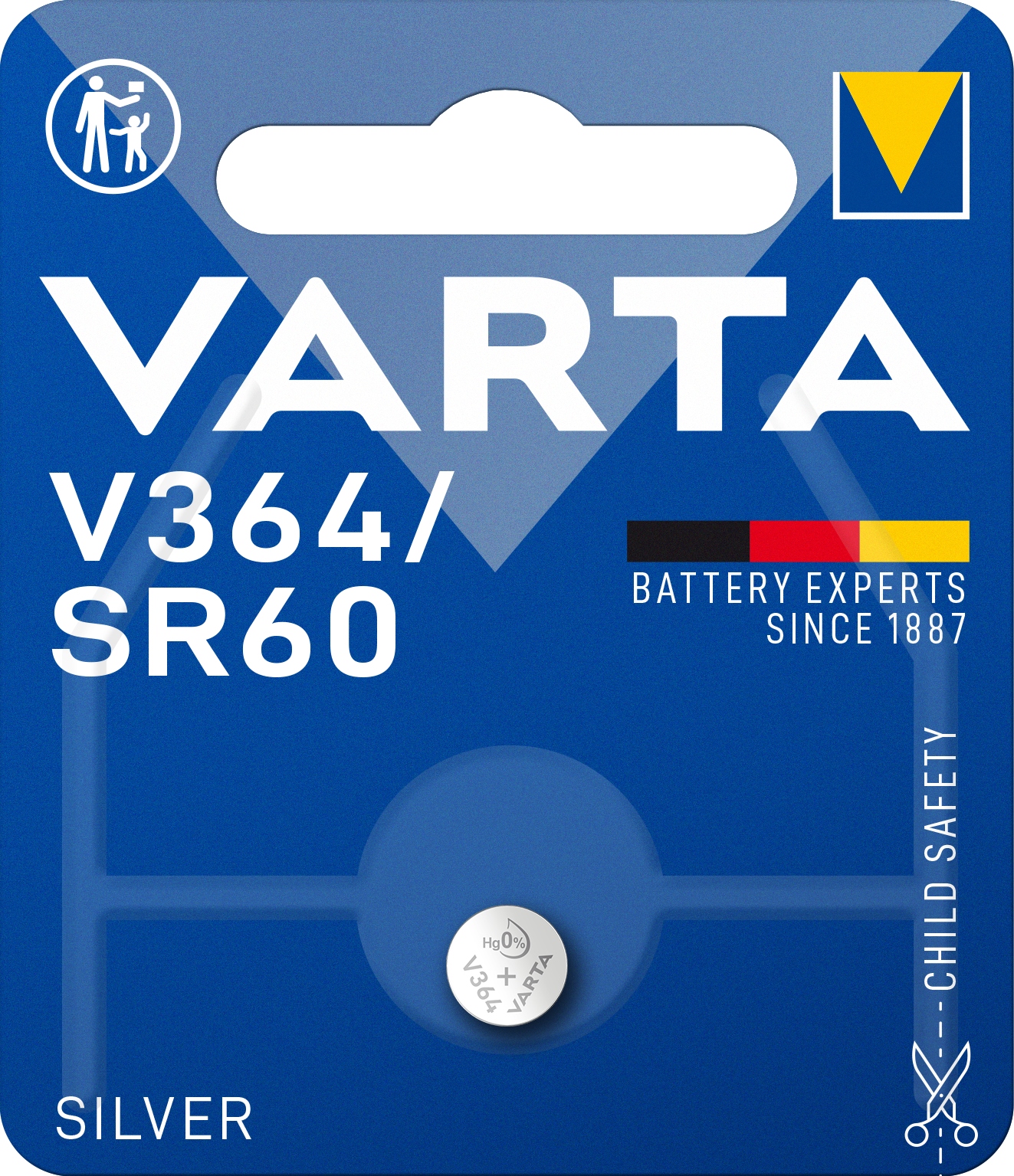 

1x Bateria Guzikowa Srebrowa Varta V364 SR60 AG1