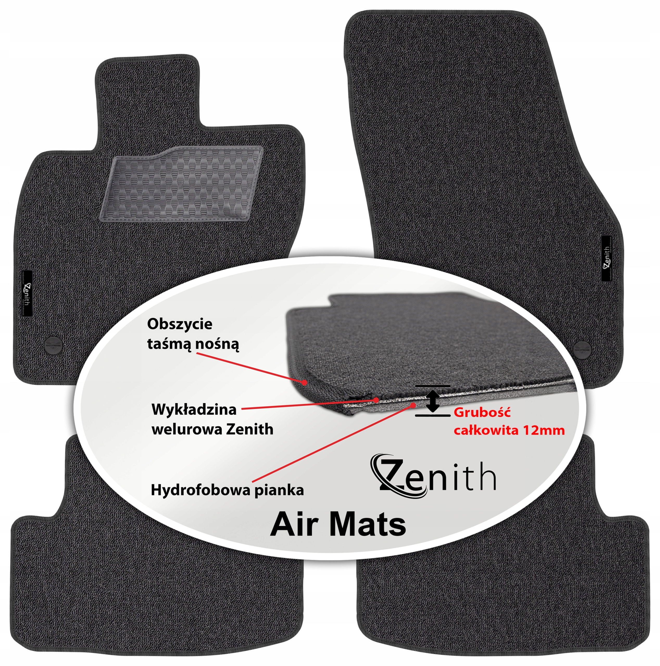 Seat Ateca 2016 Velúrové koberčeky do auta Zenith Air Mats