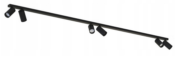 Stropná lampa luster stropné svietidlo reklektor Mono 6 čierna stropné Led svietidlá