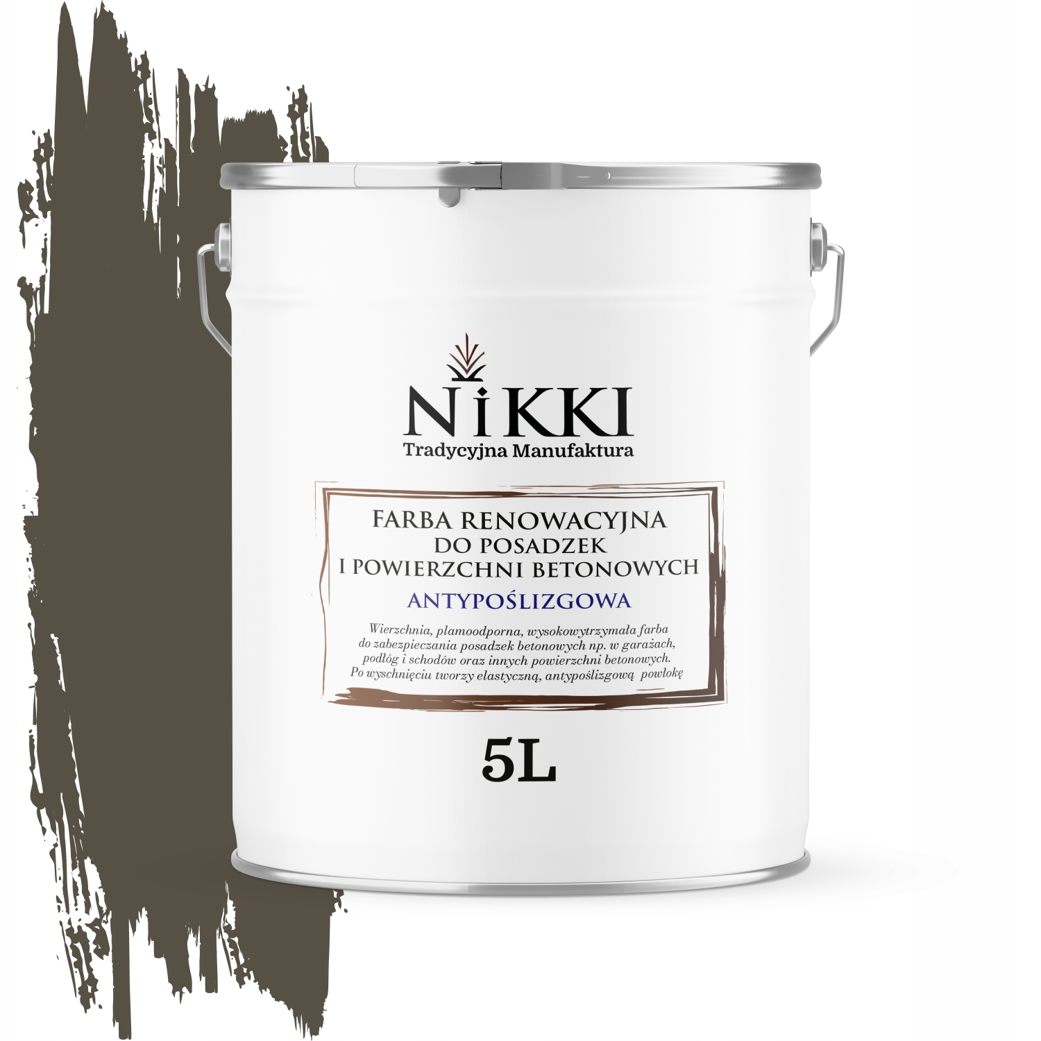 Renovačná Farba Na Podlahy Protišmyková Uv Šedá Hnedá RAL7013 5 L
