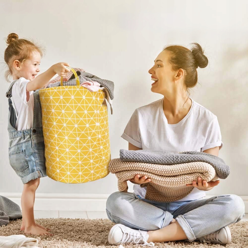 POJEMNIK KOSZ NA PRANIE ZABAWKI POJEMNY WOREK SKŁADANY DUŻY XL 60l 40x50cm Pojemność 40 l