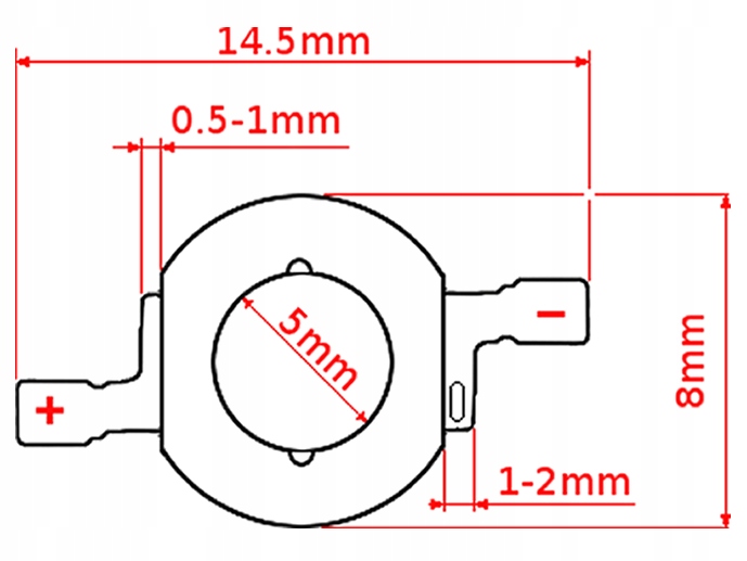 LDP3-0 DIODA POWER LED SMD 5MM 3W 3V BIAŁA zimna ŚWIDNIK Marka Inna