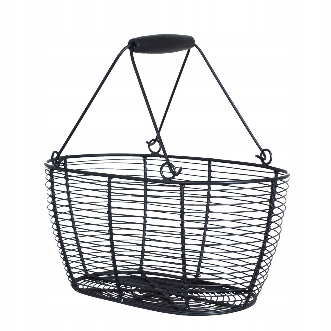 Košíček Na Ovoce Pikniková Zelenina kovový černý loft skládací