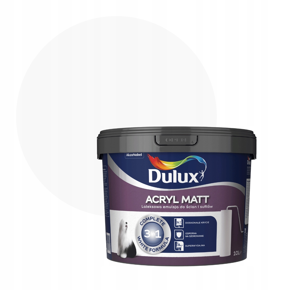 Barva Dulux Acryl Matt 10L Bílá Hluboká Matná