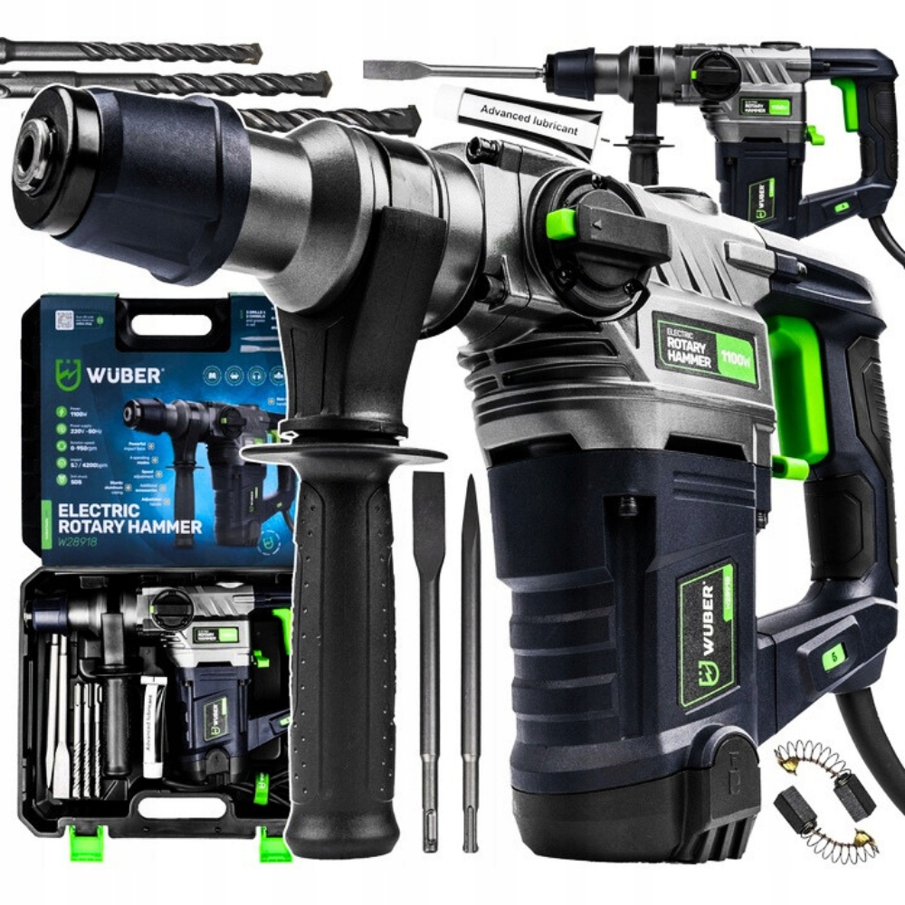 Vrtačka Vrtací Kladivo 5 J 1100W vrtací kladivo Silné Sds+ vrtáky Sada