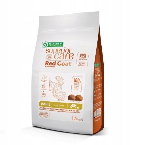 Levně Nature's Protection Red Coat Grain Free Salmon & Krill Adult Small Bree