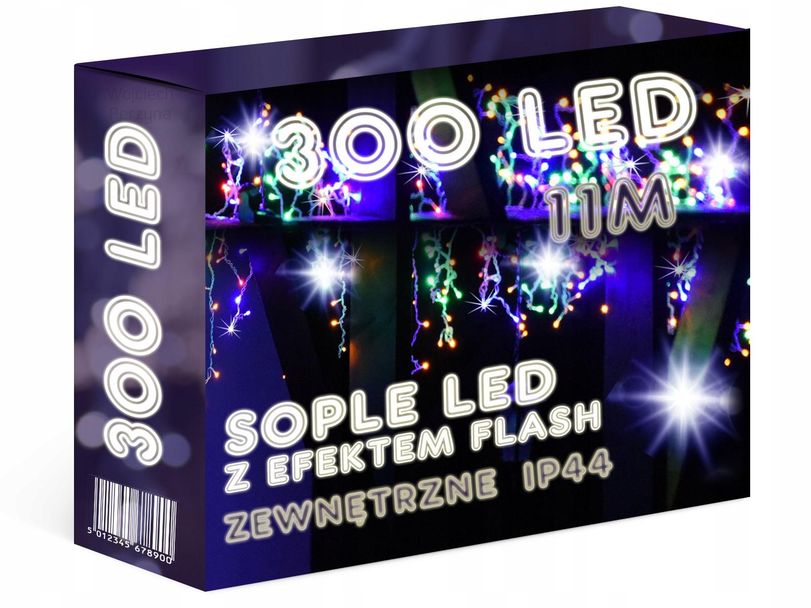 

Sople 300 Led 11M Zewnętrzne Lampki Kurtyna +flash