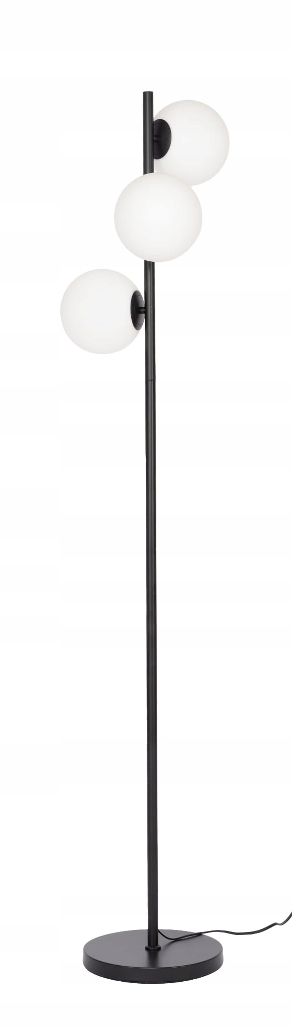 Lampa podłogowa black białe kule Milano