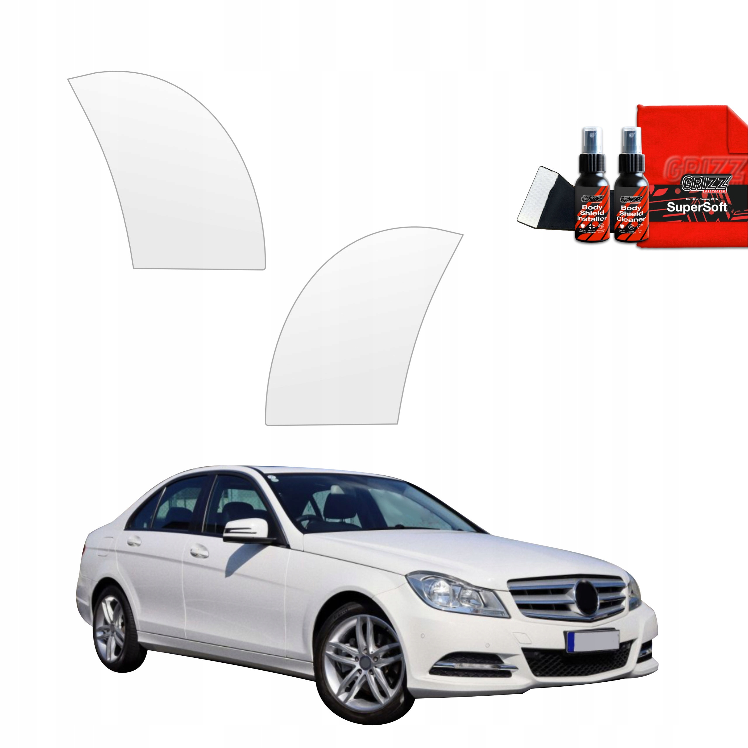 6v1 Fólie na kola pro Mercedes C třídy W204 Sedan Facelift (2011-2014)