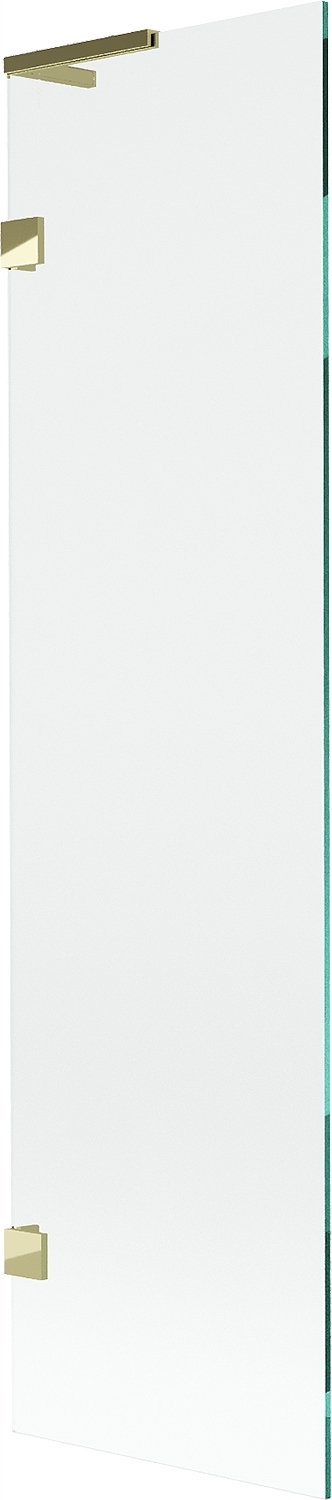 Mexen Lunar L vanová zástěna 1-křídlová 50 x 150 cm, transparentní, zlatá
