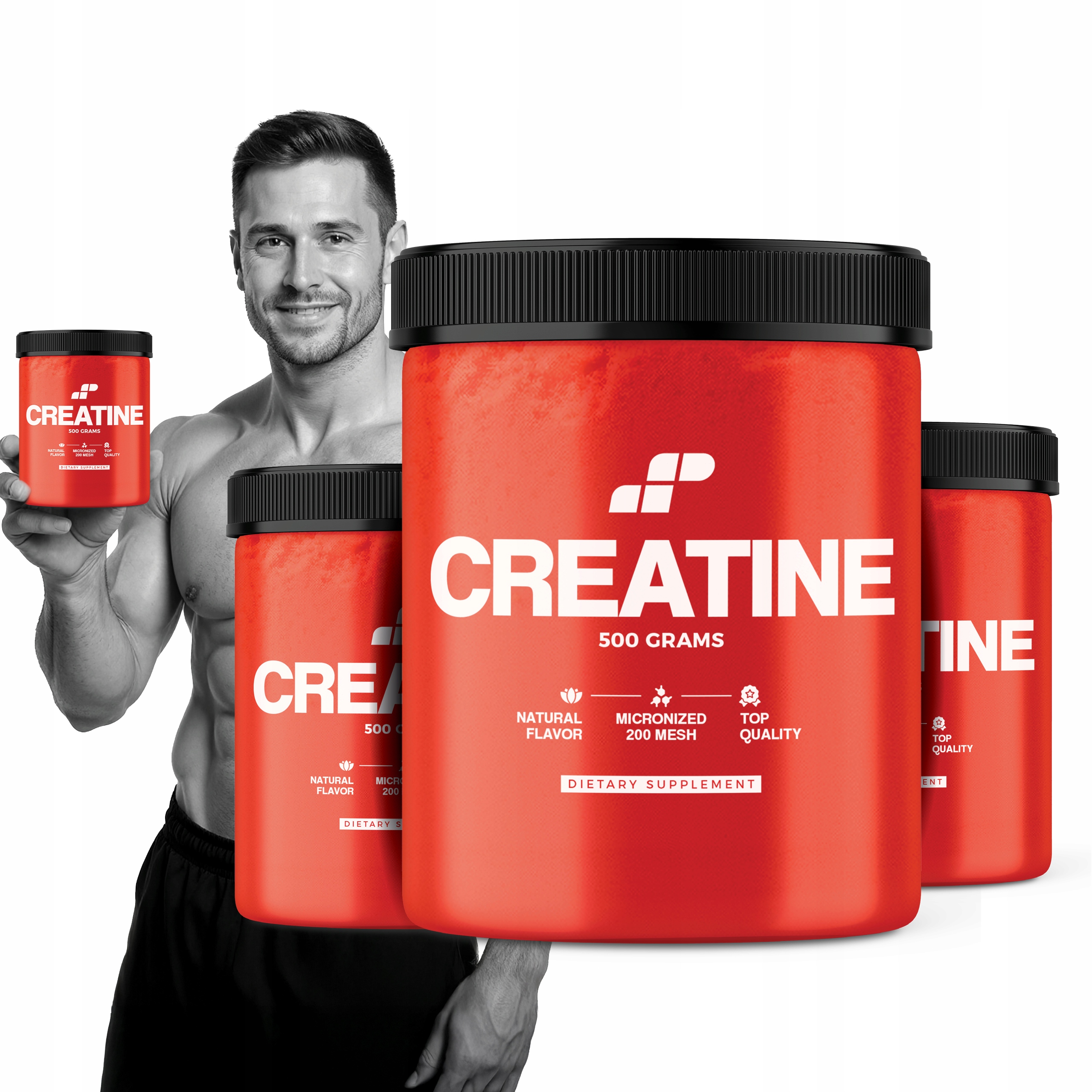 Kreatin Creatine Monohydrate 3x 500 g 1,5 kg Levnější Síla Hmotnost Mp Nutrition