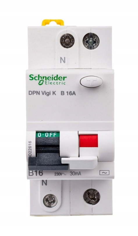 Schneider ACTI9 Wyłącznik Kombinowany B16A 2P Typ Ac 30mA A9D22616