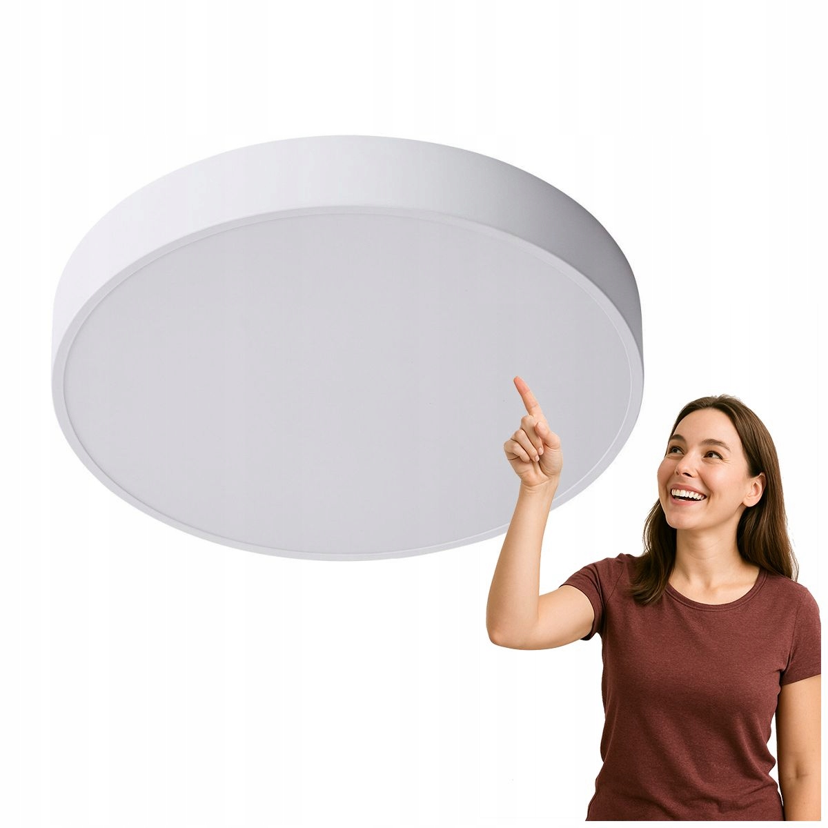 Led stropná lampa Orbital 40 cm, biela, moderná Italux