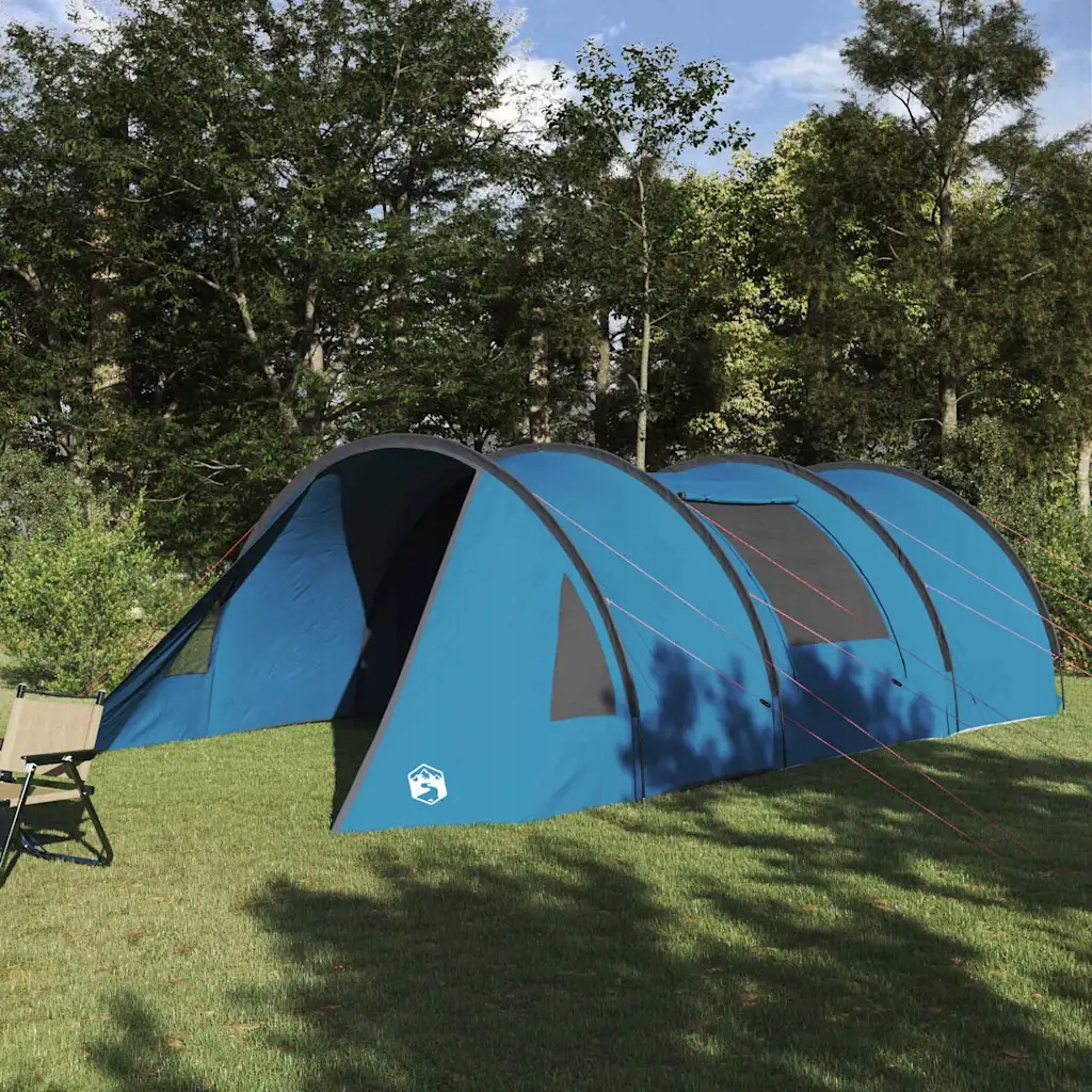 vidaXL Tunelový stan pro 5 osob Modrý a šedý 805 x 405 x 211 cm