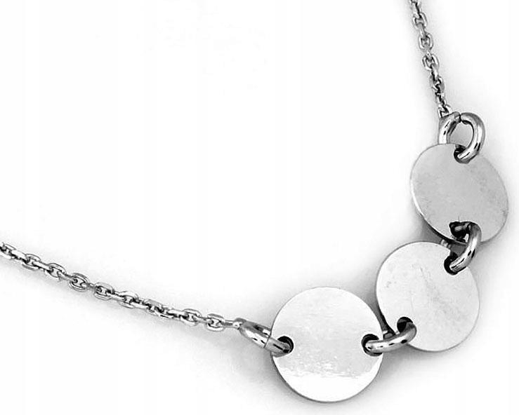 Stříbrný náhrdelník 925 celebrita tři kruhy dárek elegantní módní vzor pre