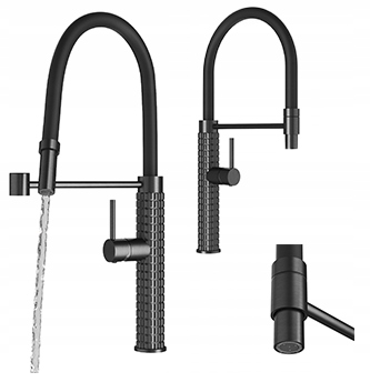 Kuchynská Batéria Gun Grey S Flexibilným Výtokom, Kohútik Do Umývadla, Fano