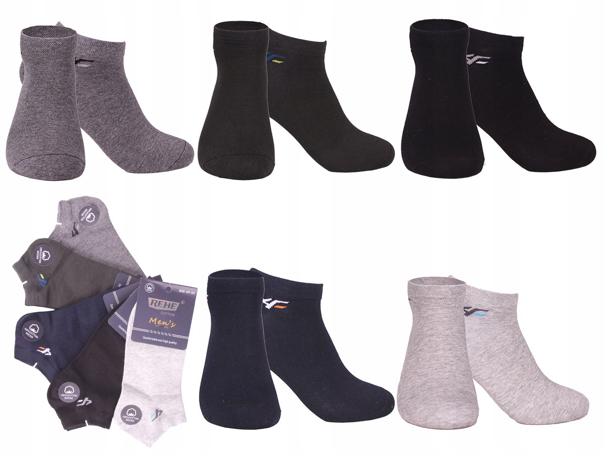 

5x Stopki Męskie Skarpety Sportowe Bawełna 42-46