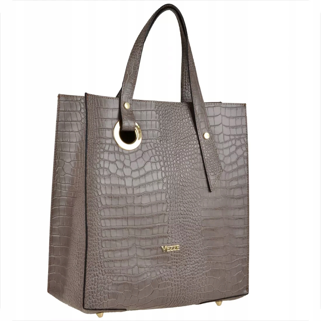 vezze Torebka shopper Skóra naturalna brązowy z Wł