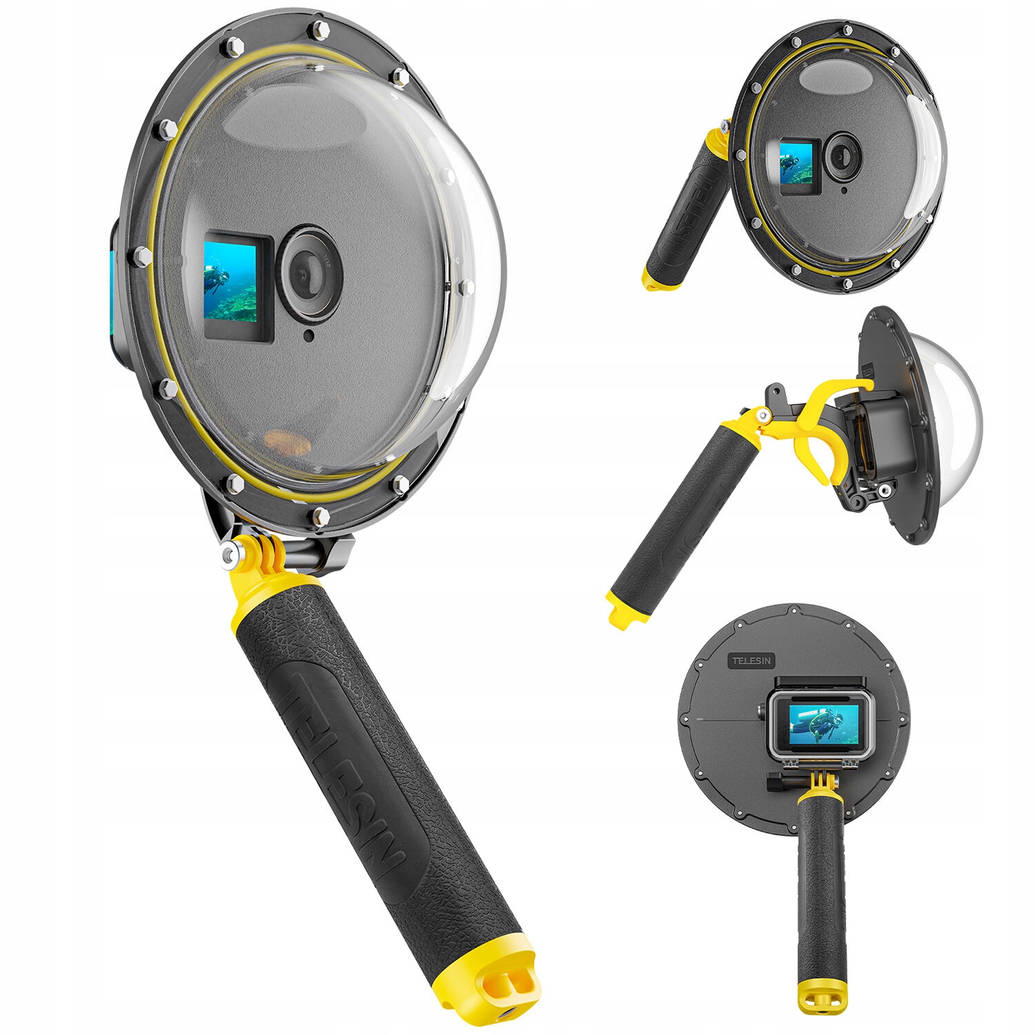 Wodoodporna kopuła do kamer sportowych DJI Action 3 / 4 Telesin Dome Port EAN (GTIN) 6974944461859