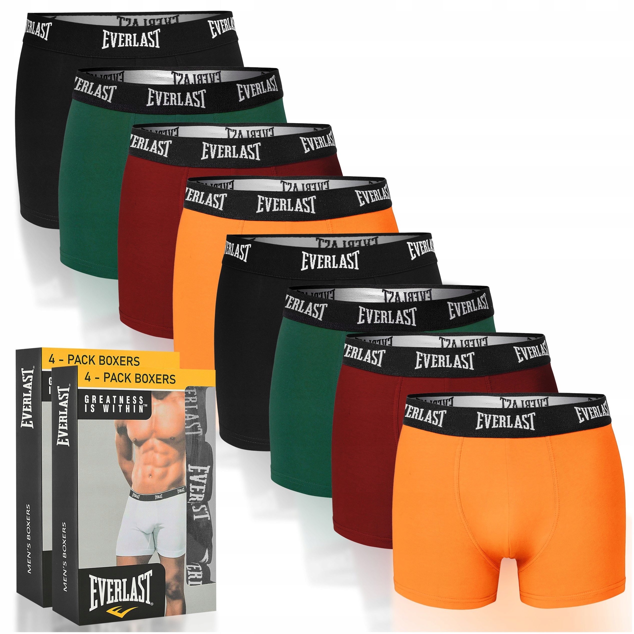 Pánské boxerky Everlast , 8 kusů Mix Barev Bavlna , velikost M