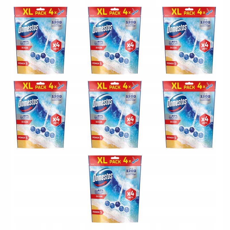 Domestos Toaletní kostka Power 5 Ocean 4x50g X7