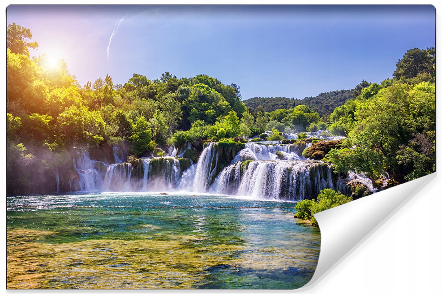 

Fototapeta Ścienna Wodospad Las Natura 3D 360x240