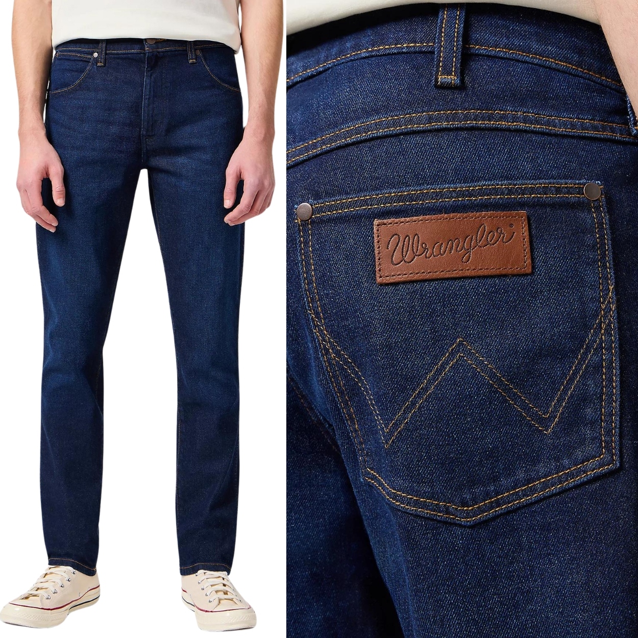 Wrangler Larston slim Landed džíny střihu slim fit se zúženými nohavicemi W40 L34