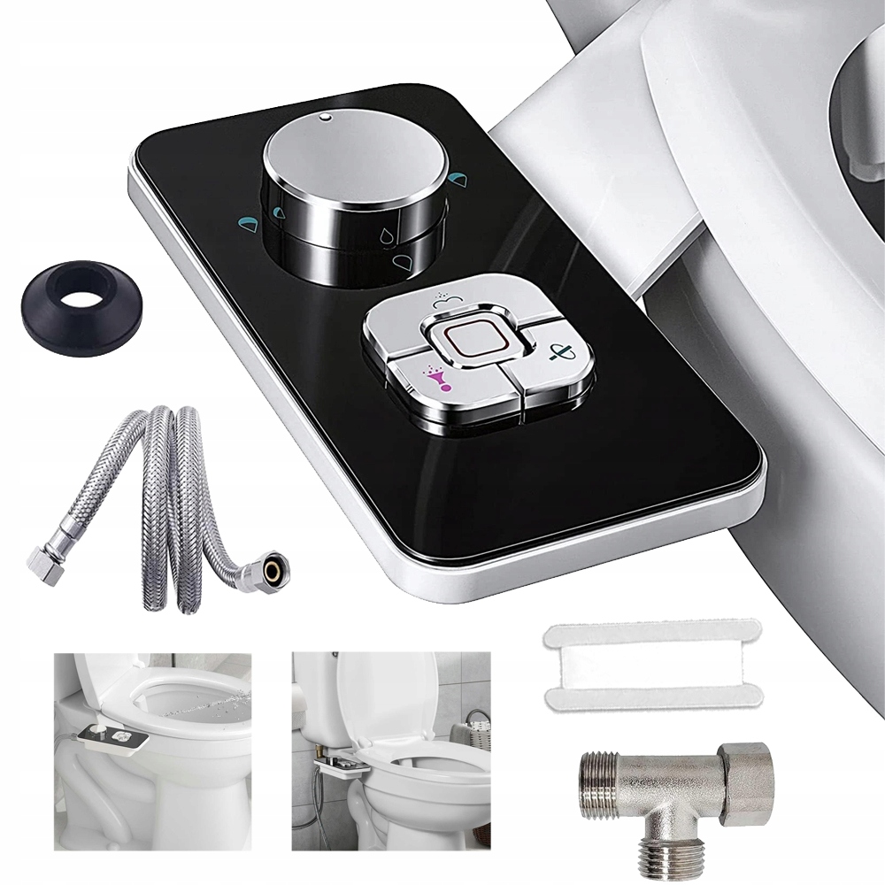 Bidetová vložka bez proudu pro toaletu s dvojitou tryskou, bidet pro toaletu