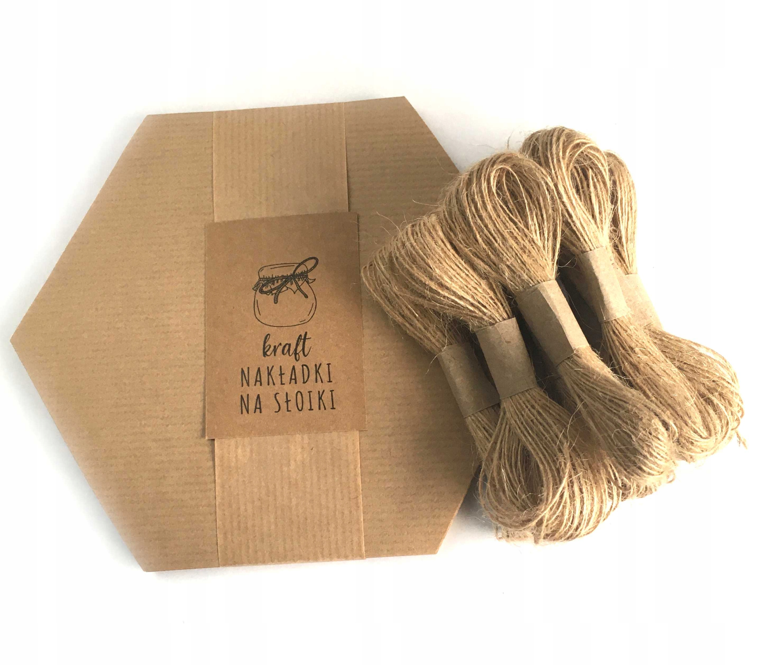 

100szt nakładki na słoiki kapturki Kraft przetwory